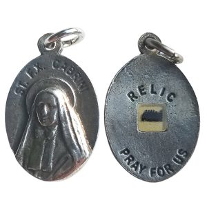 Cabrini Silver-tone Medal With Relic