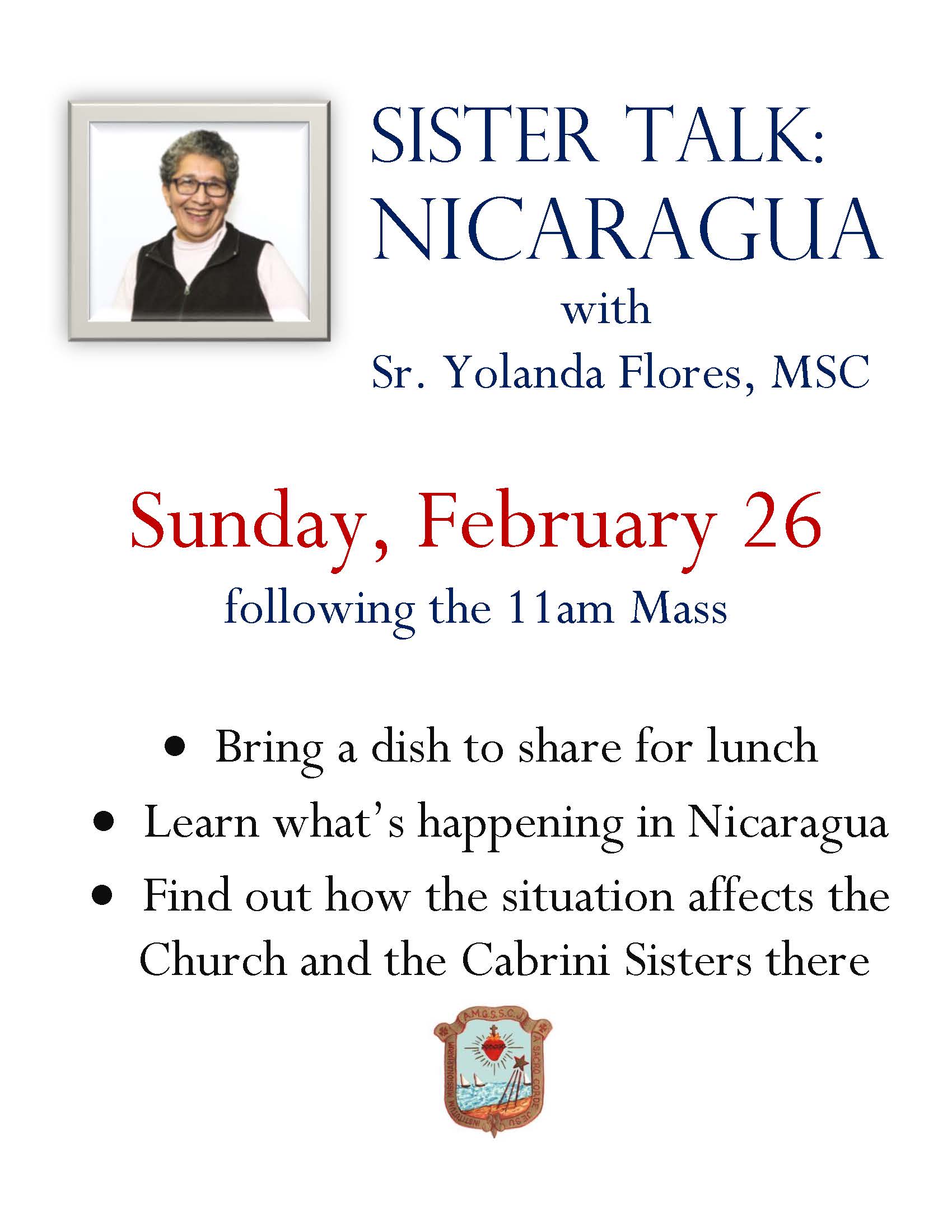 a flier describing the Sister Talk