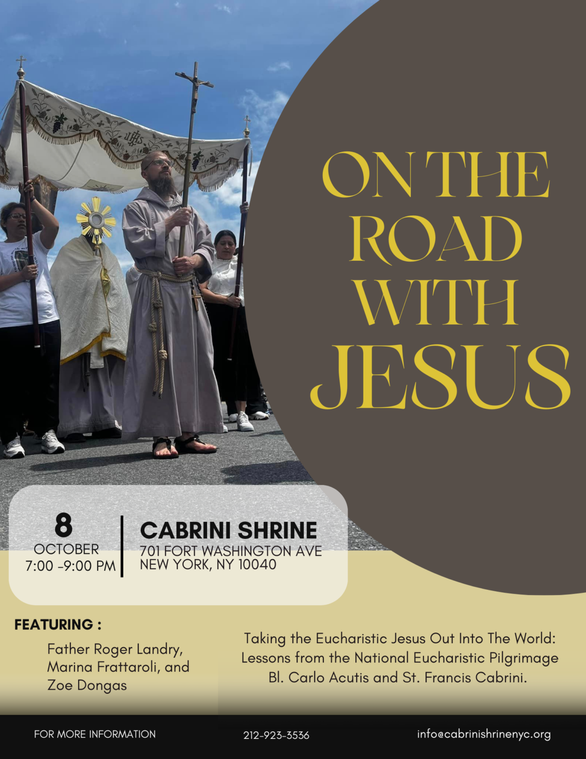 flyer for talk about eucharistic pilgrimage